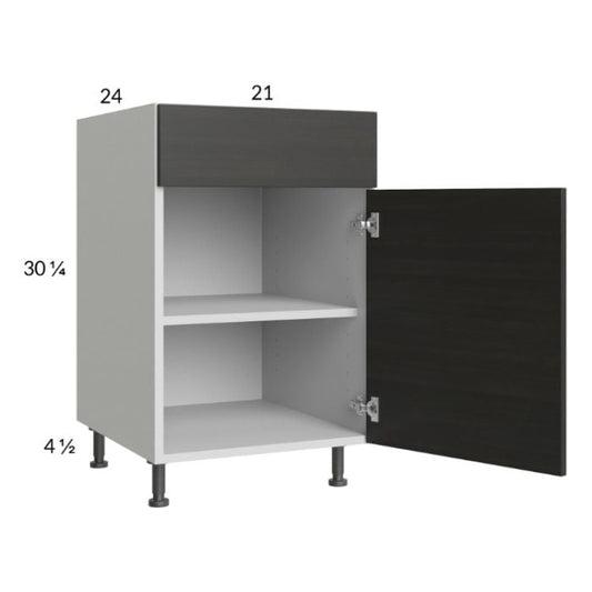 RTA Euro Cafe 21" Base Cabinet with 1 Finished End Panel