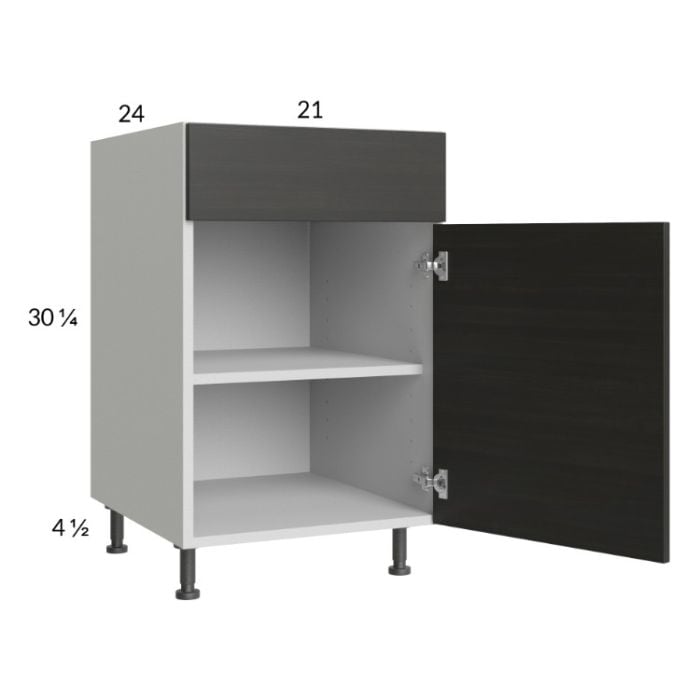 RTA Euro Cafe 21" Base Cabinet with 2 Finished End Panels