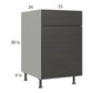 RTA Euro Cafe 21" Base Cabinet with Double Trashcan Pullout