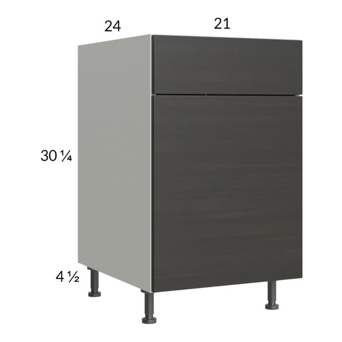 RTA Euro Cafe 21" Base Cabinet with Double Trashcan Pullout