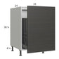 RTA Euro Cafe 21" Full Height Door Base Cabinet with Double Trashcan Pullout