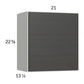 RTA Euro Cafe 21" x 22-5/8" Wall Cabinet with 2 Finished End Panels