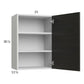 RTA Euro Cafe 21" x 30-1/4" Wall Cabinet with 1 Finished End Panel
