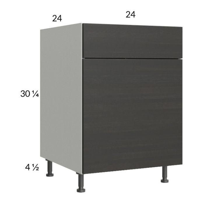 RTA Euro Cafe 24" Base Cabinet with 1 Door and 1 Finished End Panel