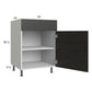 RTA Euro Cafe 24" Base Cabinet with 1 Door and 1 Finished End Panel