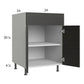 RTA Euro Cafe 24" Base Cabinet with 1 Finished End Panel
