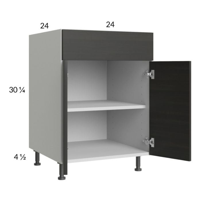 RTA Euro Cafe 24" Base Cabinet with 1 Finished End Panel