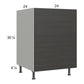 RTA Euro Cafe 24" Full Height Door Base Cabinet with 1 Door and 1 Finished End Panel