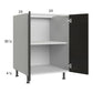 RTA Euro Cafe 24" Full Height Door Base Cabinet with 2 Finished End Panels