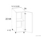 RTA Euro Cafe 24" Full Height Door Desk Base Cabinet with 1 Door