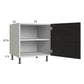 RTA Euro Cafe 24" Full Height Door Desk Base Cabinet with 1 Door and 2 Finished End Panels