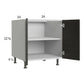 RTA Euro Cafe 24" Full Height Door Desk Base Cabinet with 2 Finished End Panels