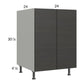 RTA Euro Cafe 24" Full Height Door Sink Base Cabinet