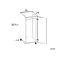 RTA Euro Cafe 24" Full Height Door Sink Base Cabinet with 1 Door and 1 Finished End Panel