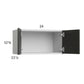 RTA Euro Cafe 24" x 12-5/8" Wall Cabinet with 1 Finished End Panel