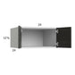 RTA Euro Cafe 24" x 12-5/8" x 24" Wall Cabinet with 1 Finished End Panel