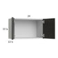 RTA Euro Cafe 24" x 15-1/8" Wall Cabinet with 1 Finished End Panel