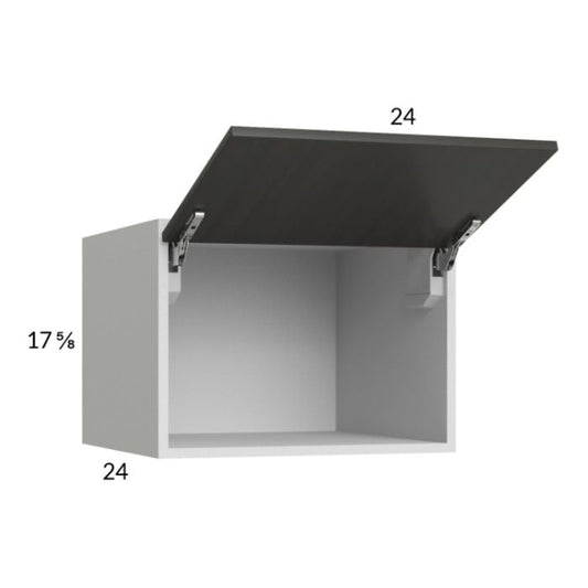 RTA Euro Cafe 24" x 17-5/8" x 24" Flip Up Door Wall Cabinet with 2 Finished End Panels