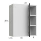 RTA Euro Cafe 24" x 30-1/4" Blind Corner Wall Cabinet with 1 Finished End Panel