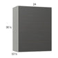 RTA Euro Cafe 24" x 30-1/4" Wall Cabinet with 1 Door and 1 Finished End Panel