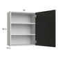 RTA Euro Cafe 24" x 30-1/4" Wall Cabinet with 1 Door