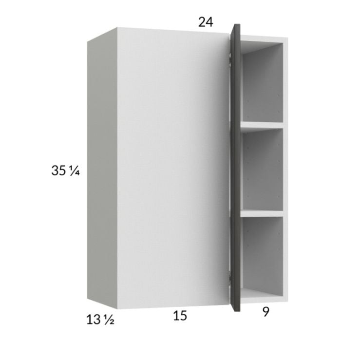 RTA Euro Cafe 24" x 35-1/4" Blind Corner Wall Cabinet with 1 Finished End Panel