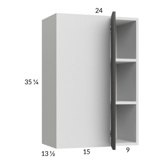 RTA Euro Cafe 24" x 35-1/4" Blind Corner Wall Cabinet with 1 Finished End Panel