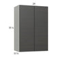 RTA Euro Cafe 24" x 35-1/4" Wall Cabinet