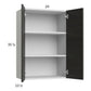 RTA Euro Cafe 24" x 35-1/4" Wall Cabinet with 1 Finished End Panel