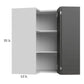RTA Euro Cafe 24" x 35-1/4" Wall Easy Reach Cabinet with 1 Finished End Panel