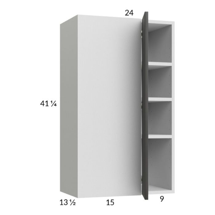 RTA Euro Cafe 24" x 40-1/4" Blind Corner Wall Cabinet with 1 Finished End Panel