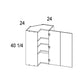 RTA Euro Cafe 24" x 40-1/4" Wall Easy Reach Cabinet