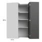 RTA Euro Cafe 24" x 40-1/4" Wall Easy Reach Cabinet with 2 Finished End Panels