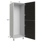 RTA Euro Cafe 24" x 71-1/4" Open Utility Cabinet with 1 Door, 1 Finished End Panel, and 2 Set of Shelves