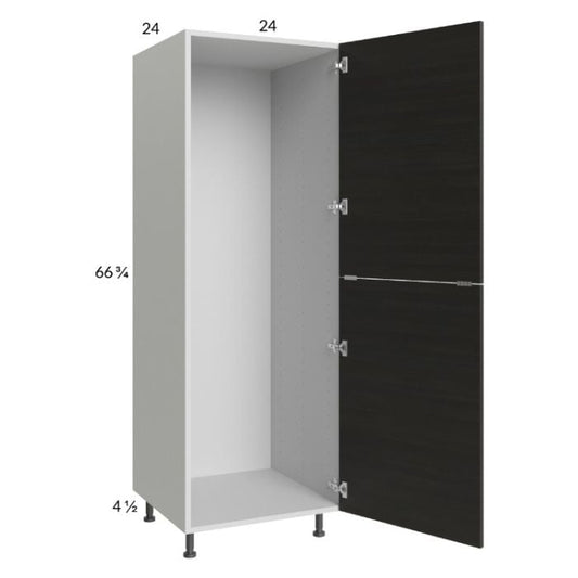 RTA Euro Cafe 24" x 71-1/4" Open Utility Cabinet with 1 Door, 2 Finished End Panels, and 2 Set of Shelves