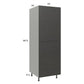 RTA Euro Cafe 24" x 71-1/4" Open Utility Cabinet with 1 Door