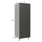 RTA Euro Cafe 24" x 71-1/4" Open Utility Cabinet with 1 Door and 2 Finished End Panels
