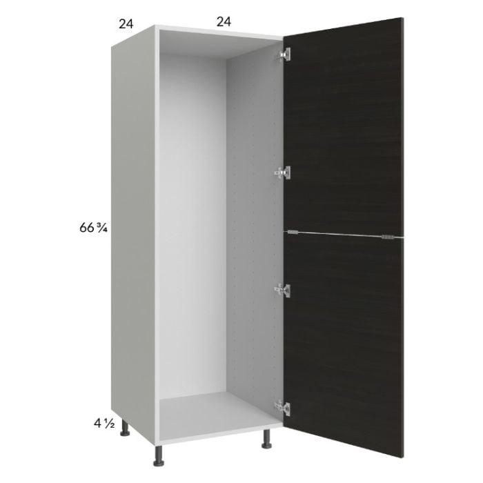 RTA Euro Cafe 24" x 71-1/4" Open Utility Cabinet with 1 Door and 2 Finished End Panels
