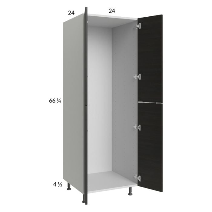 RTA Euro Cafe 24" x 71-1/4" Open Utility Cabinet with 2 Doors and 2 Finished End Panels
