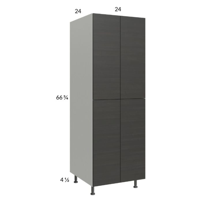 RTA Euro Cafe 24" x 71-1/4" Open Utility Cabinet with 2 Doors and 3 Set of Shelves