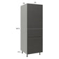 RTA Euro Cafe 24" x 71-1/4" Utility Cabinet with 1 Door, 1 Drawer, and 1 Finished End Panel