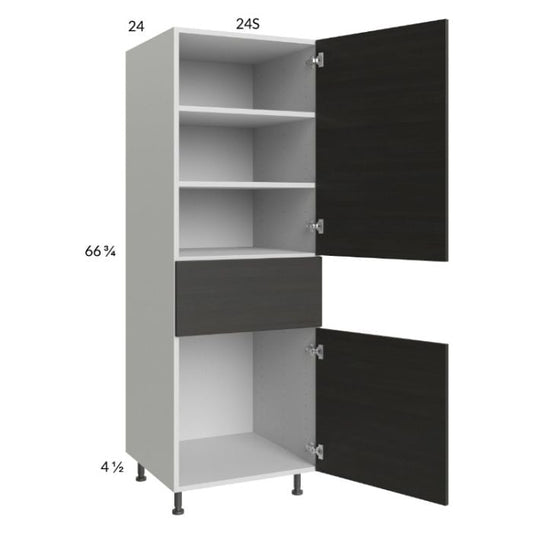 RTA Euro Cafe 24" x 71-1/4" Utility Cabinet with 1 Door, 1 Drawer, and 1 Finished End Panel
