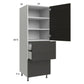 RTA Euro Cafe 24" x 71-1/4" Utility Cabinet with 1 Door, 2 Drawers and 1 Inner Drawer