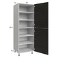 RTA Euro Cafe 24" x 71-1/4" Utility Cabinet with 1 Door with 1 Finished End Panel