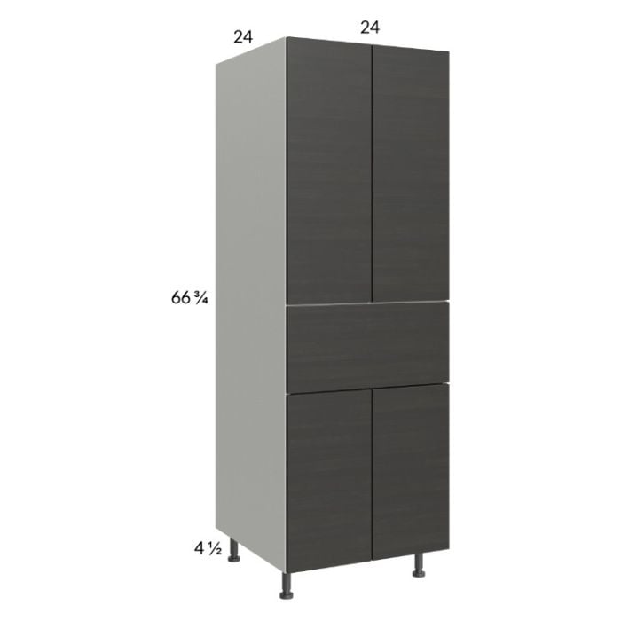 RTA Euro Cafe 24" x 71-1/4" Utility Cabinet with 2 Doors, 1 Drawer, and 2 Finished End Panels