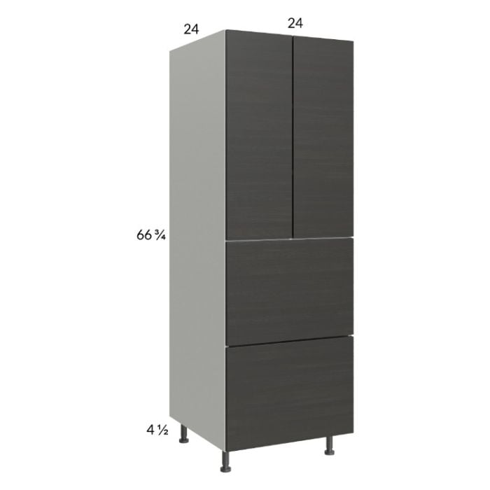 RTA Euro Cafe 24" x 71-1/4" Utility Cabinet with 2 Doors, 2 Drawers and 1 Inner Drawer