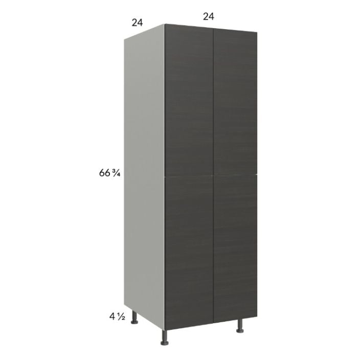RTA Euro Cafe 24" x 71-1/4" Utility Cabinet with 2 Doors and 1 Finished End Panel