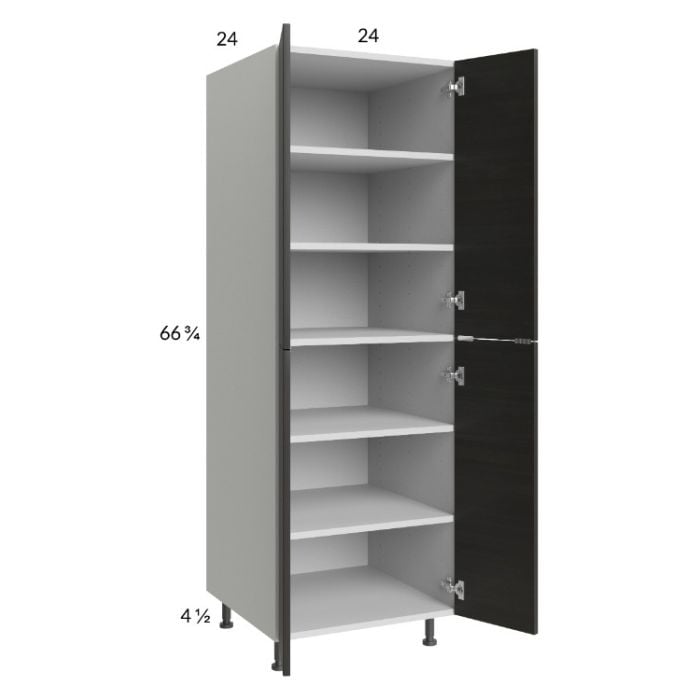 RTA Euro Cafe 24" x 71-1/4" Utility Cabinet with 2 Doors and 1 Finished End Panel