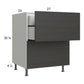 RTA Euro Cafe 27" 2-Drawer Base Cabinet with 1 Inner Drawer
