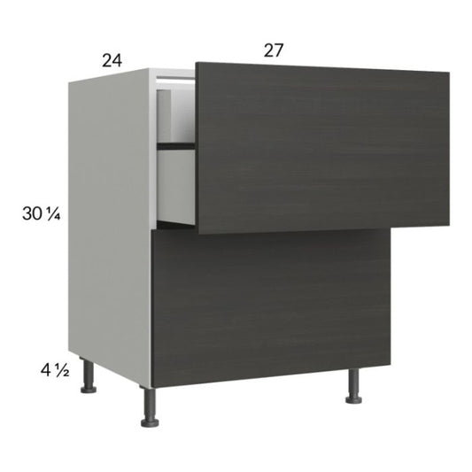 RTA Euro Cafe 27" 2-Drawer Base Cabinet with 1 Inner Drawer